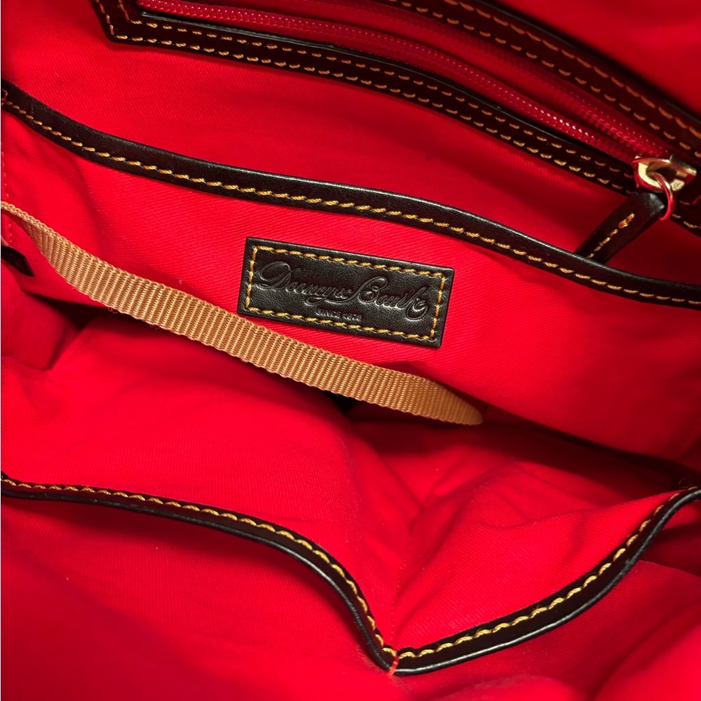 Dooney & Bourke Tartan Drawstring Bag - Red, Blue, Yellow - Picture 6 of 7